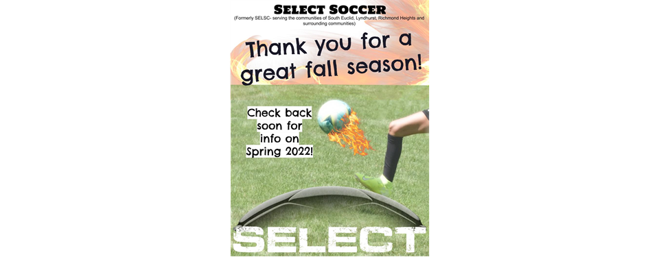 Thank you for a great fall season!